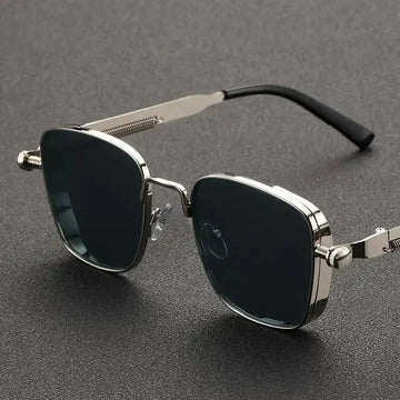 Refined Elegance – Retro Men's/Unisex Sunglasses, Metal Frame with UV400 Lenses