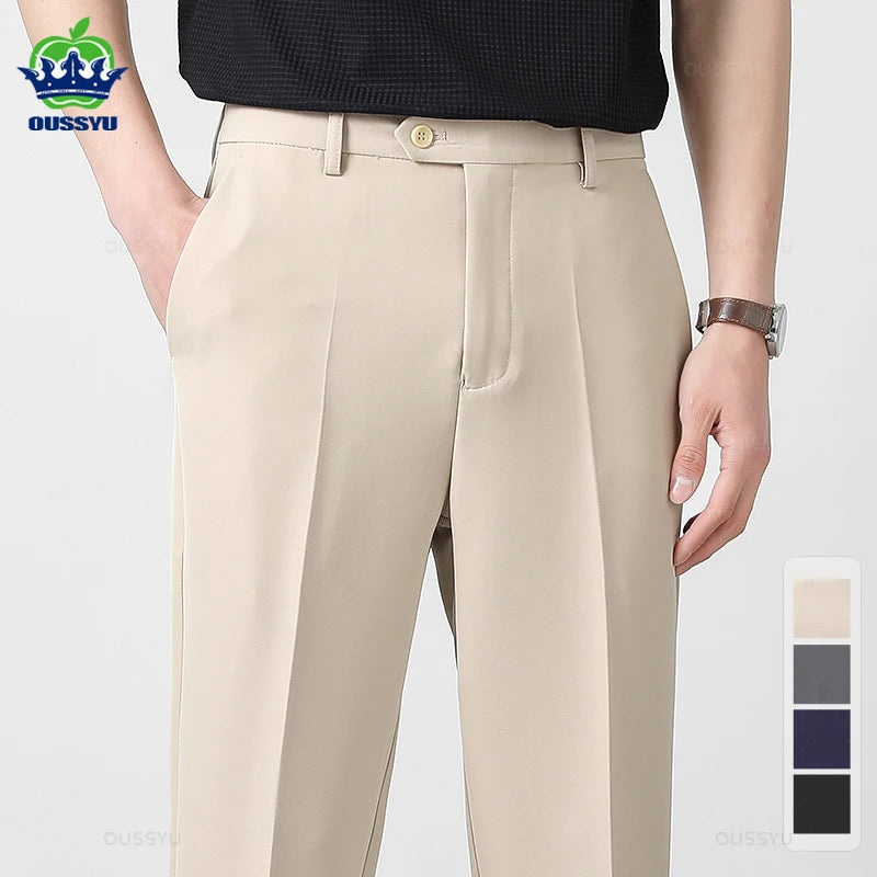 Sophisticated Style – Men's Business Pants, Slim Fit, Versatile for Office and Social Events