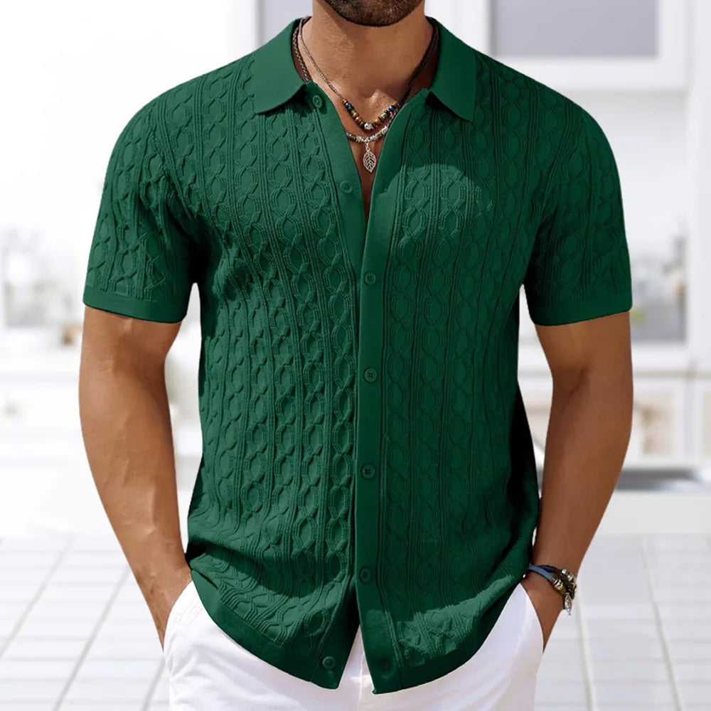 Men's Urban Style – Loose Button-Up Shirt for Everyday Wear